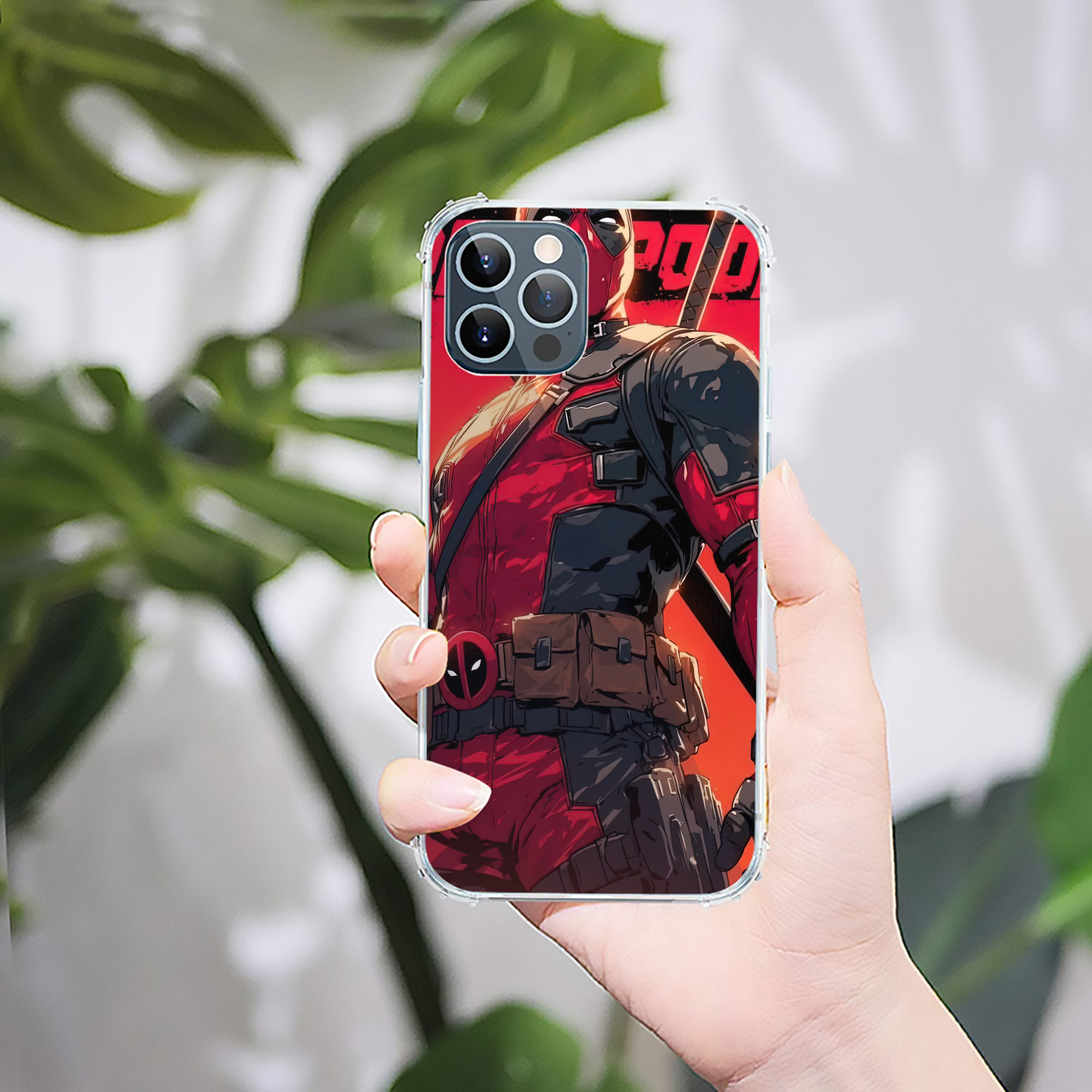（画像用） Deadpool デッドプール 【iPhone 12シリーズ対応】透明スマホケース（クリアソフトケース）